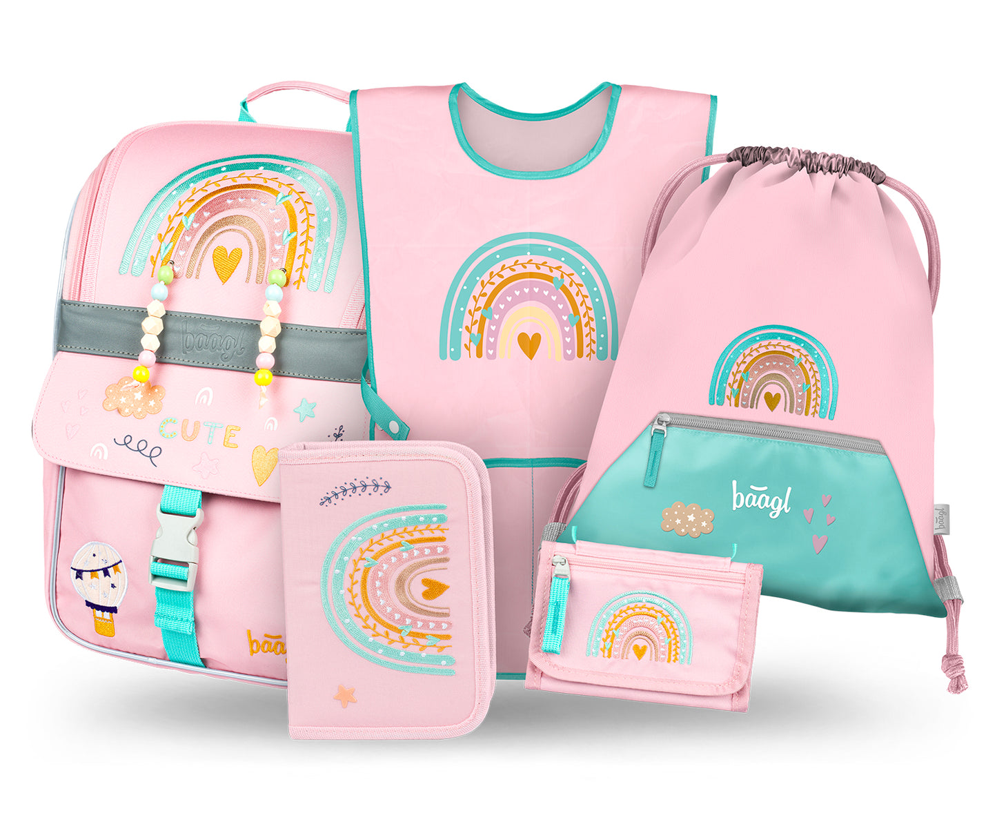 School set Zippy Rainbow Pink III