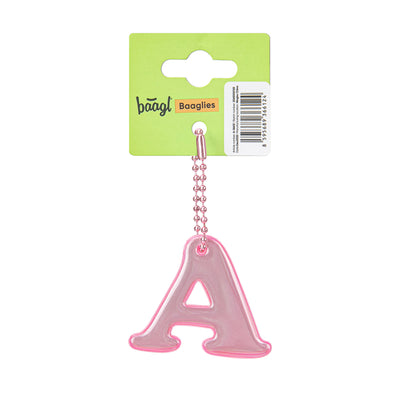 Reflective keychain letter A