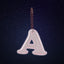 Reflective keychain letter A