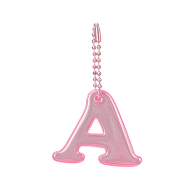 Reflective keychain letter A