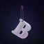 Reflective keychain letter B