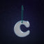 Reflective keychain letter C