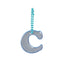 Reflective keychain letter C