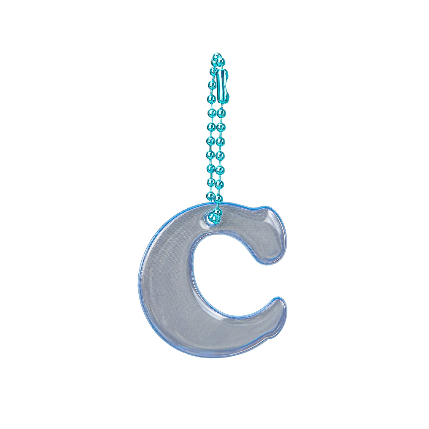 Reflective keychain letter C