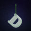 Reflective keychain letter D