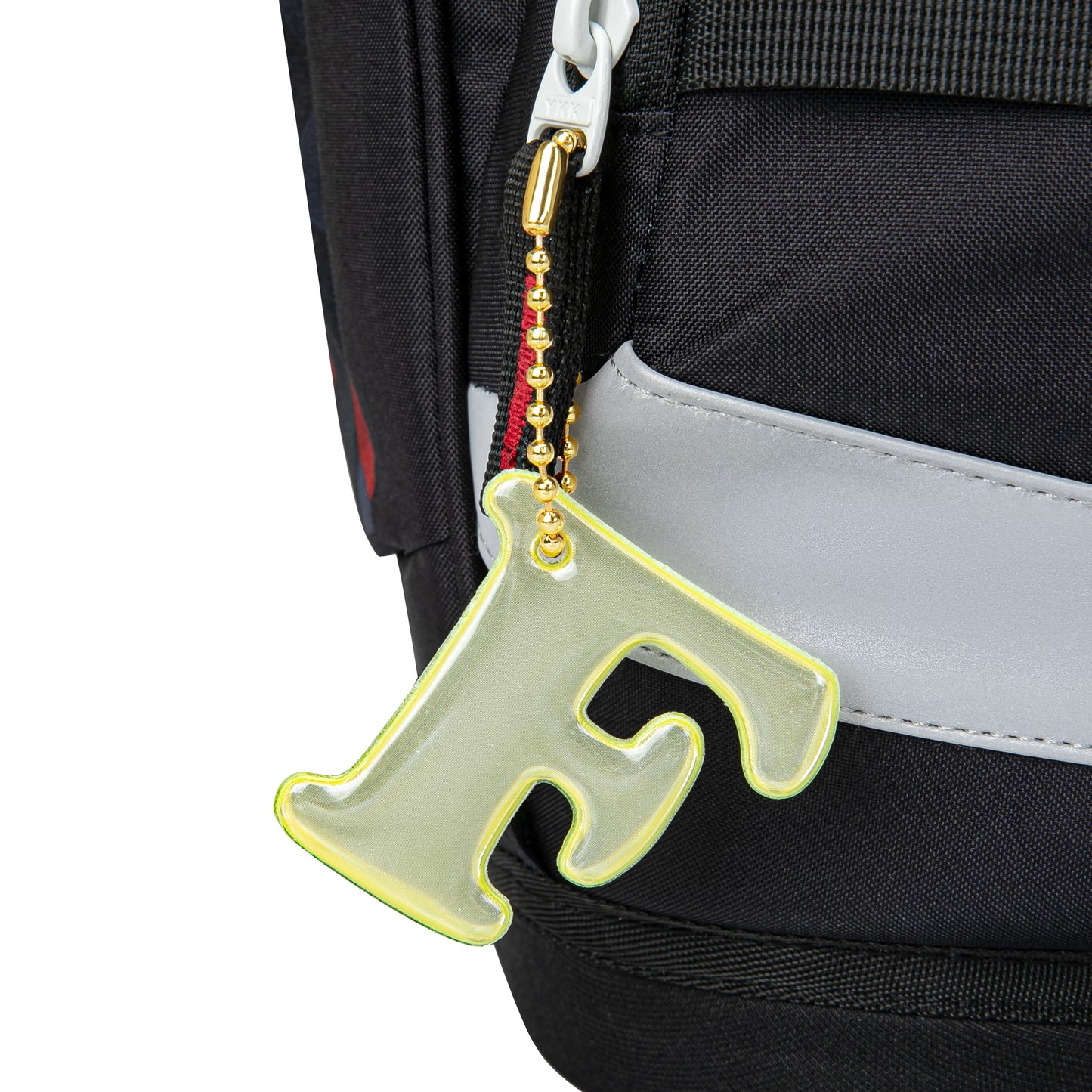 Reflective keychain letter F