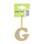 Reflective keychain letter G