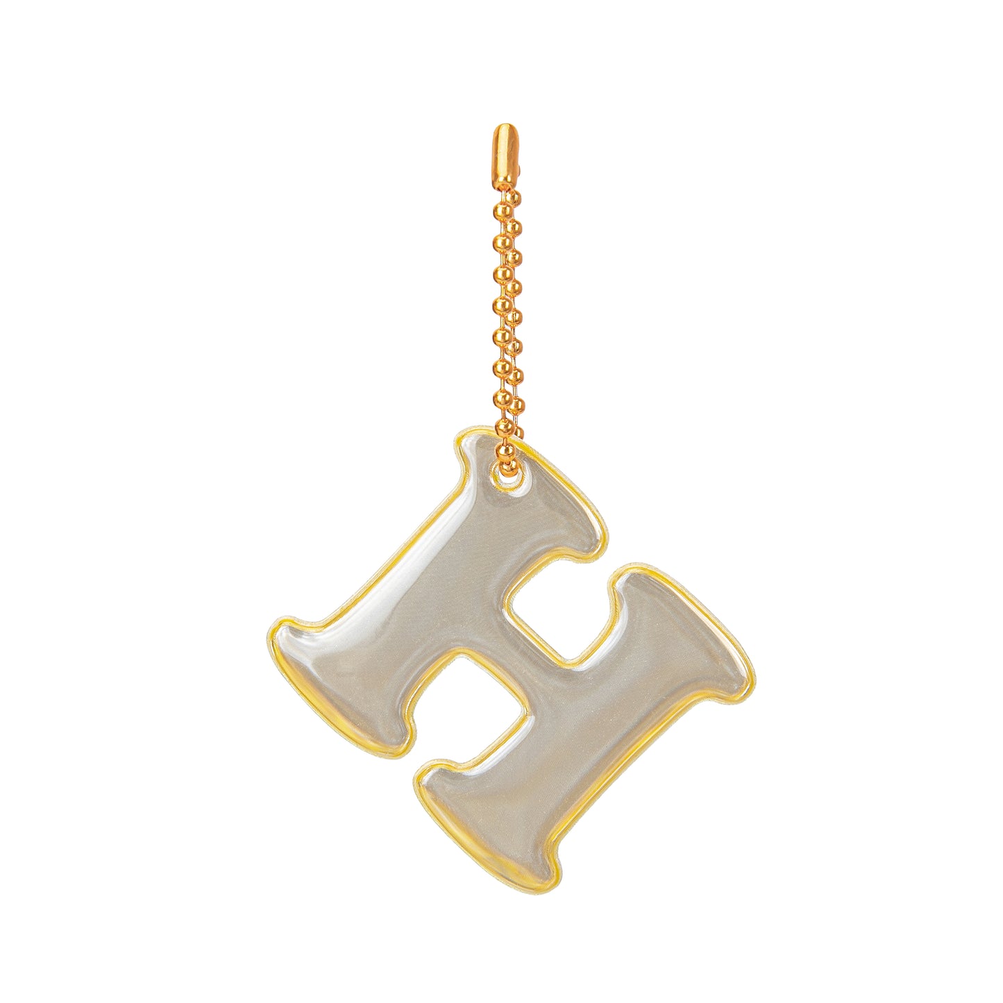 Reflective keychain letter H