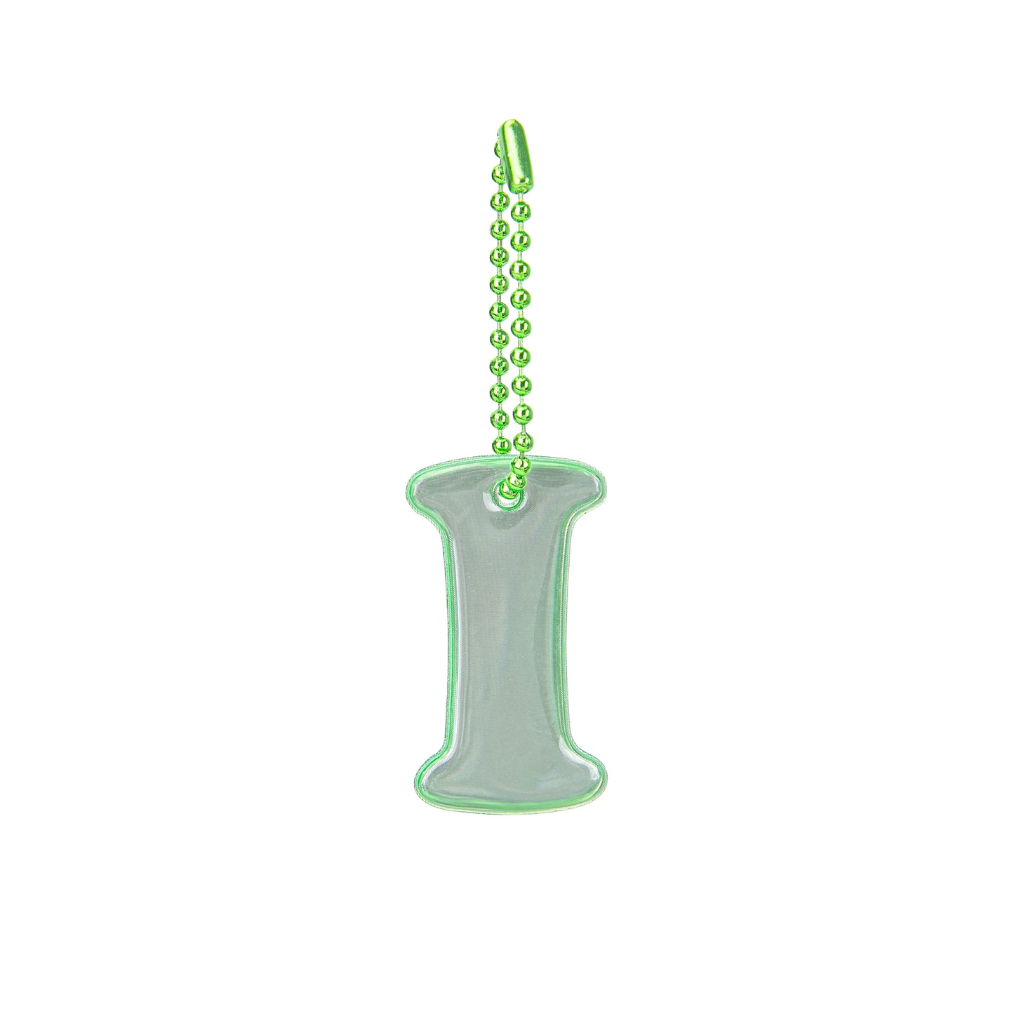 Reflective keychain letter I