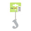 Reflective keychain letter J