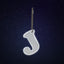 Reflective keychain letter J