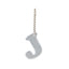 Reflective keychain letter J