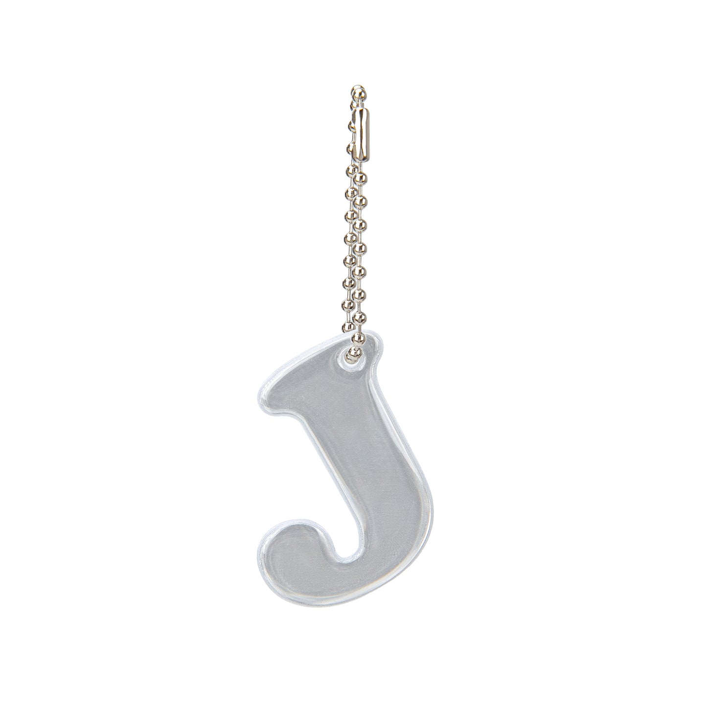 Reflective keychain letter J