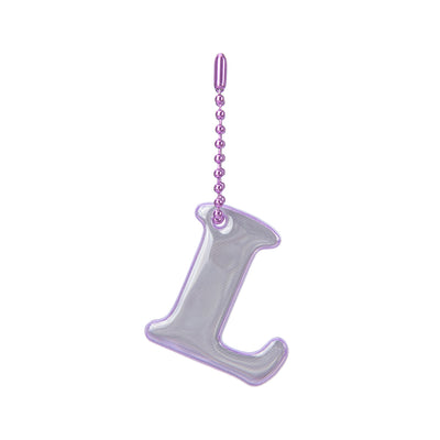 Reflective keychain letter L