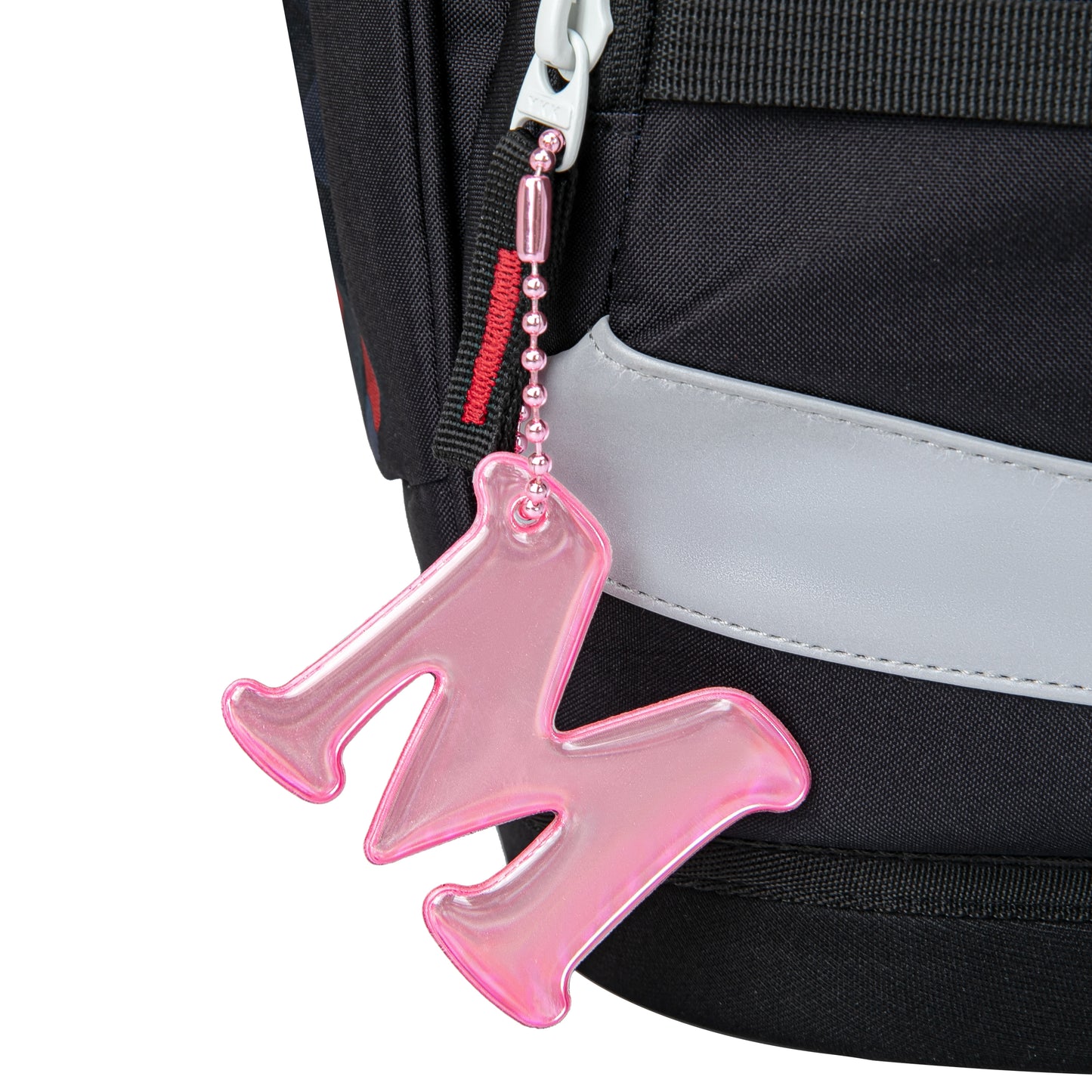 Reflective keychain letter M