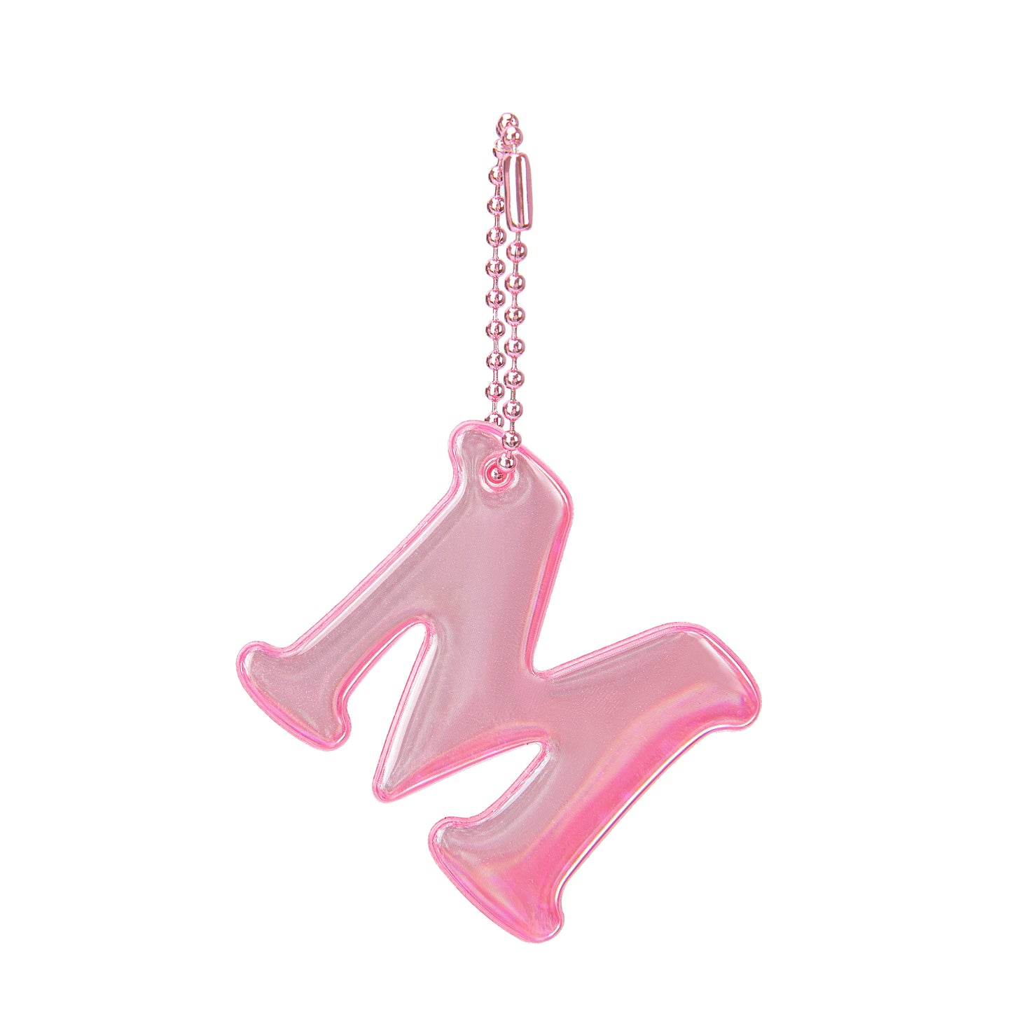 Reflective keychain letter M
