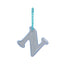Reflective keychain letter N
