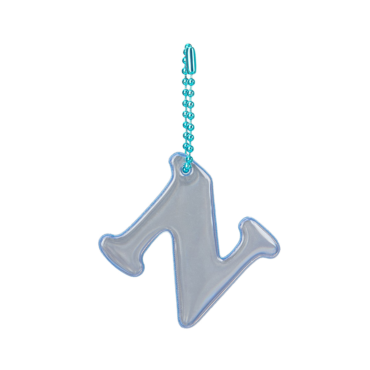 Reflective keychain letter N