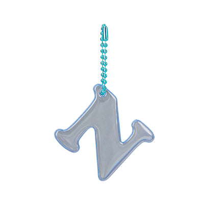Reflective keychain letter N