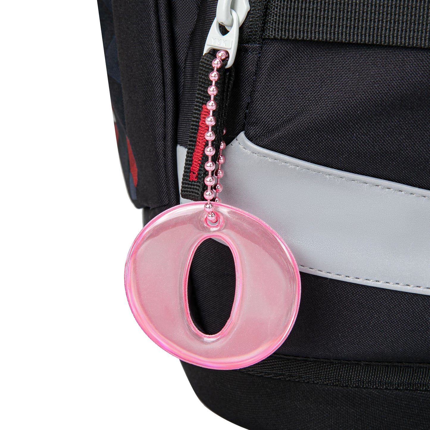 Reflective keychain letter O