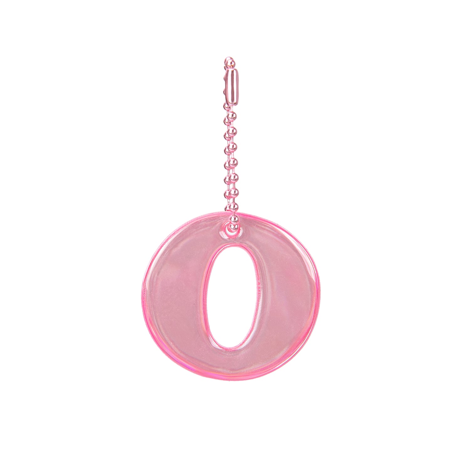 Reflective keychain letter O