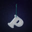 Reflective keychain letter P