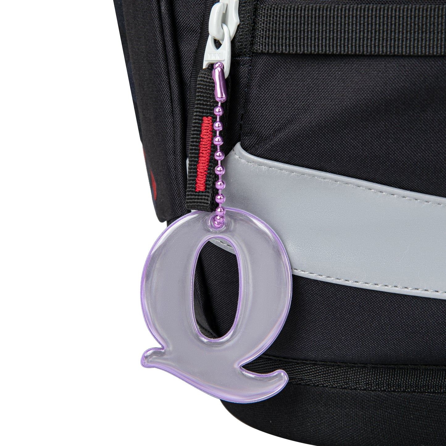 Reflective keychain letter Q