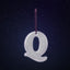 Reflective keychain letter Q