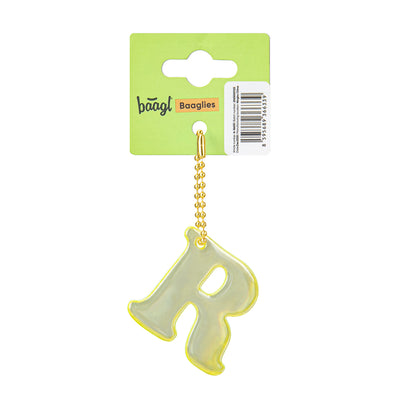 Reflective keychain letter R