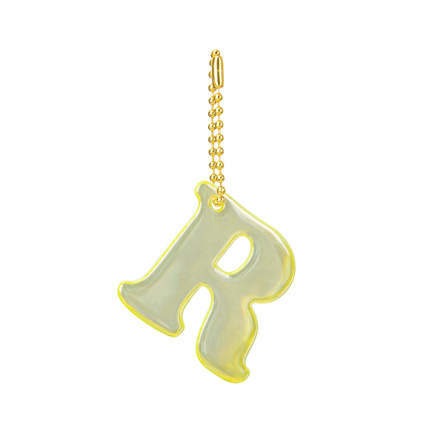 Reflective keychain letter R