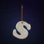 Reflective keychain letter S