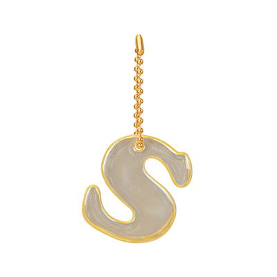 Reflective keychain letter S
