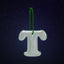 Reflective keychain letter T