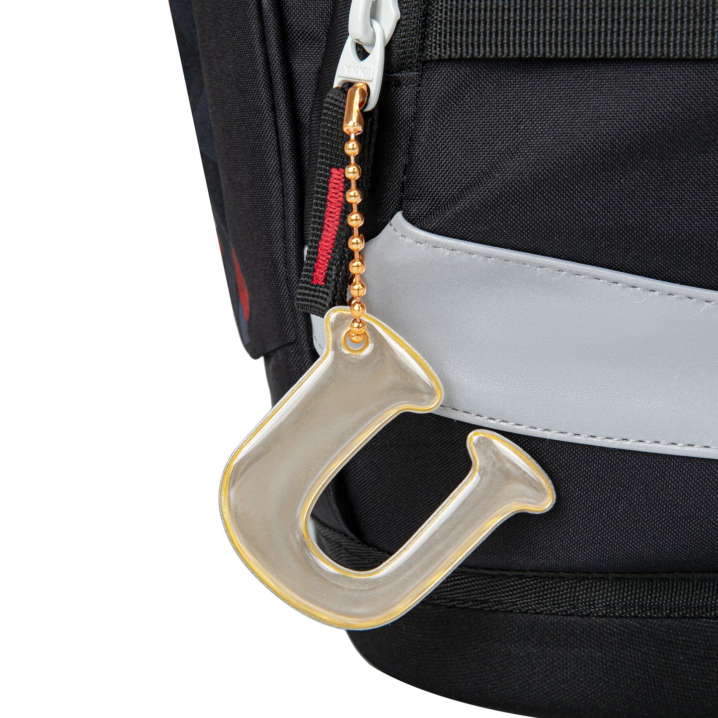 Reflective keychain letter U