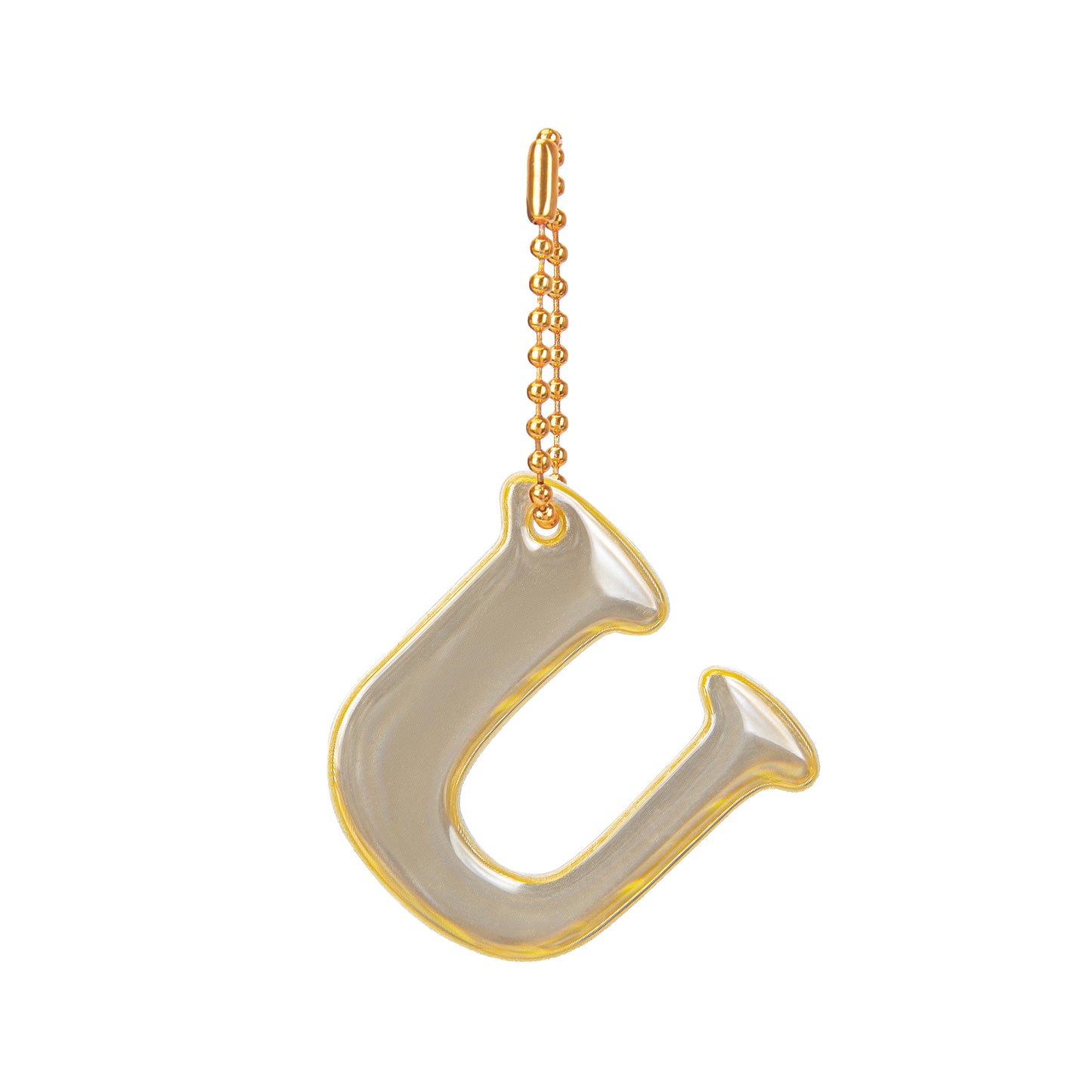 Reflective keychain letter U