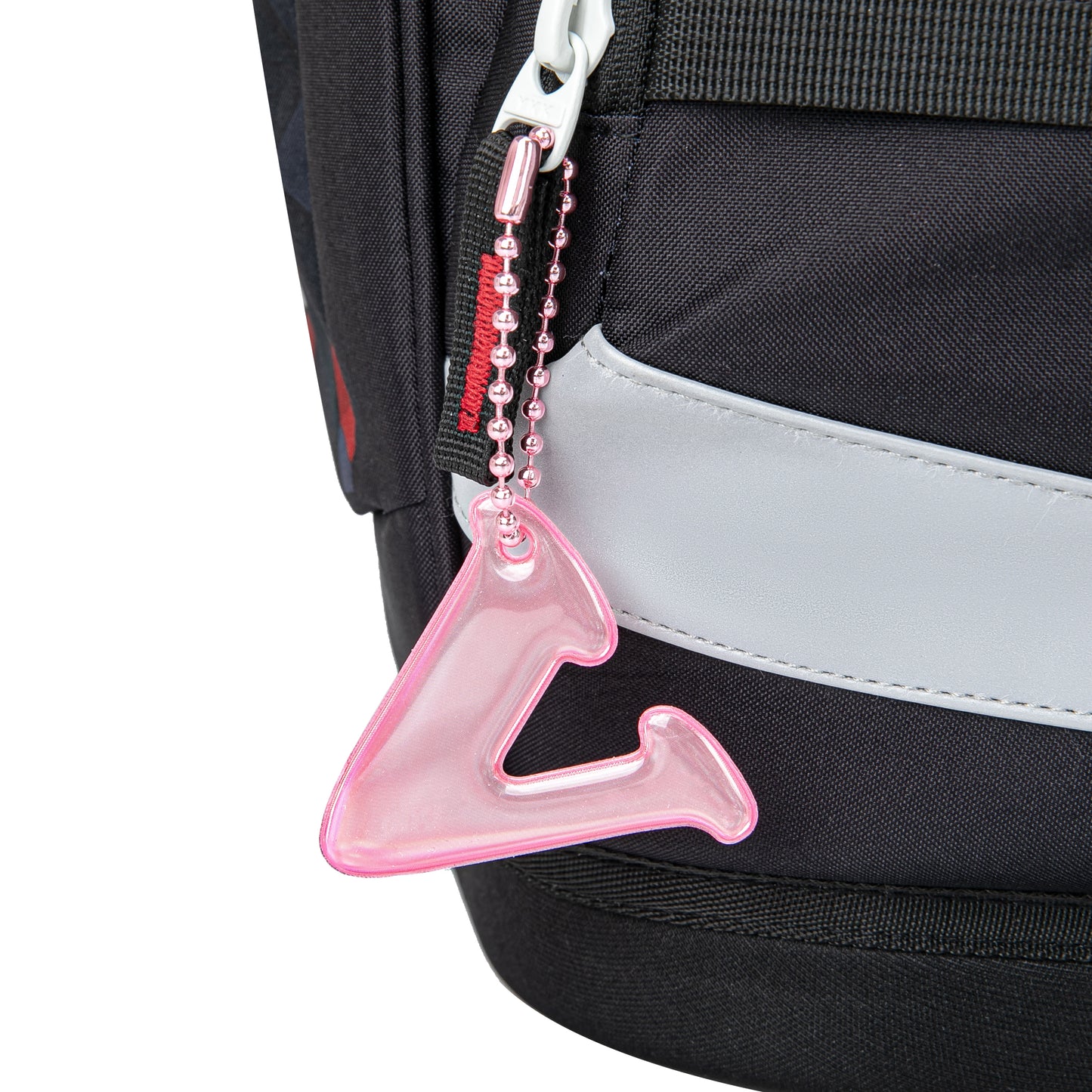Reflective keychain letter V