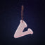 Reflective keychain letter V