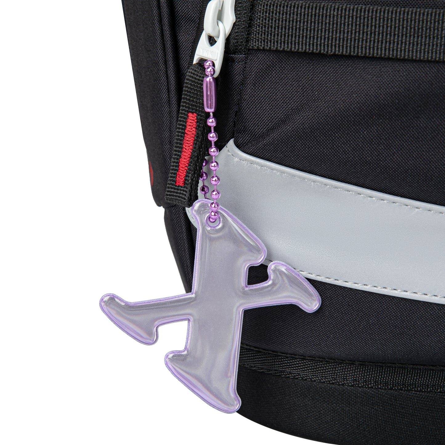 Reflective keychain letter X