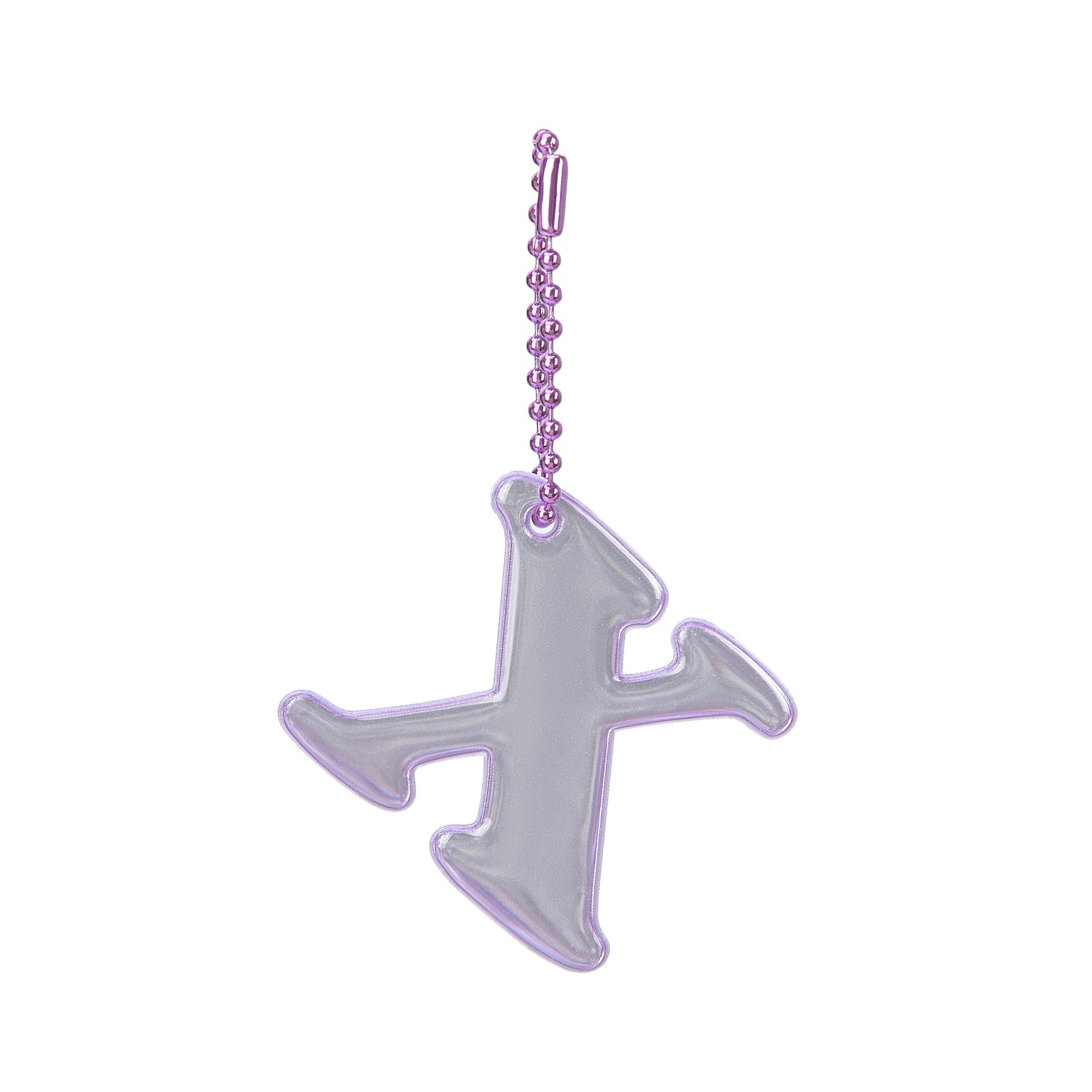 Reflective keychain letter X