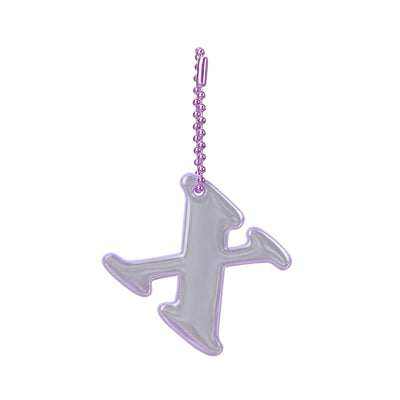 Reflective keychain letter X