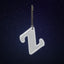 Reflective keychain letter Z