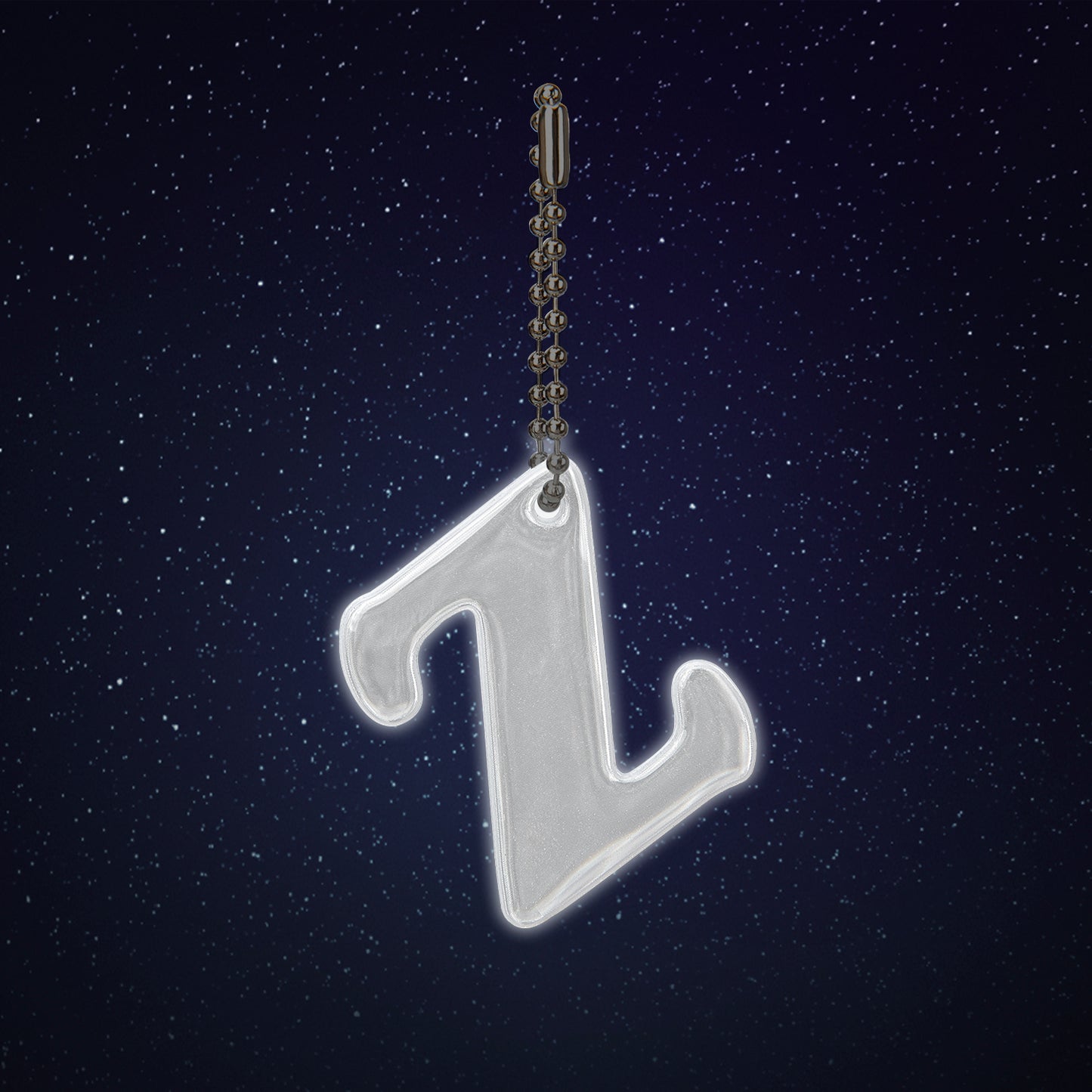 Reflective keychain letter Z