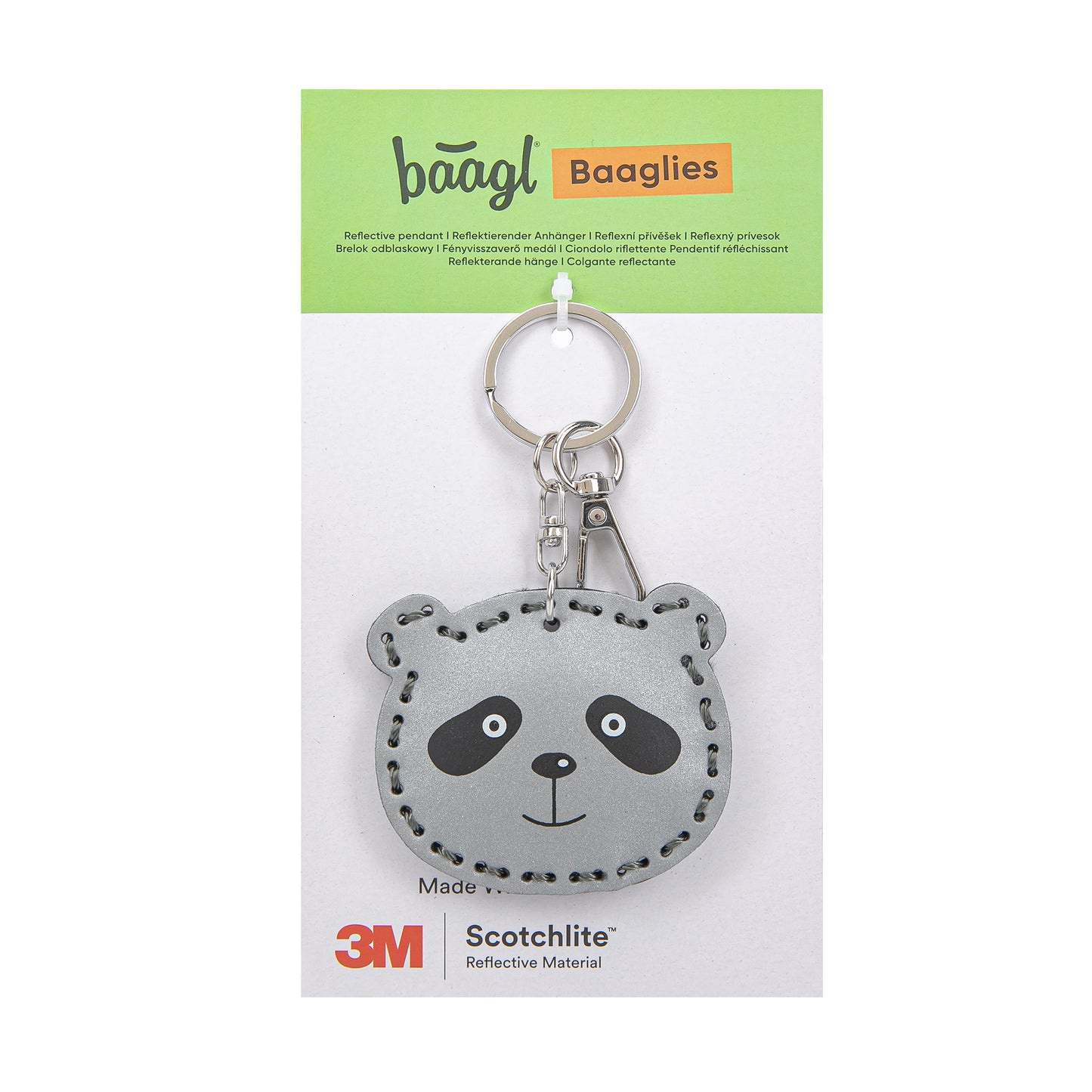 Reflective keychain Panda