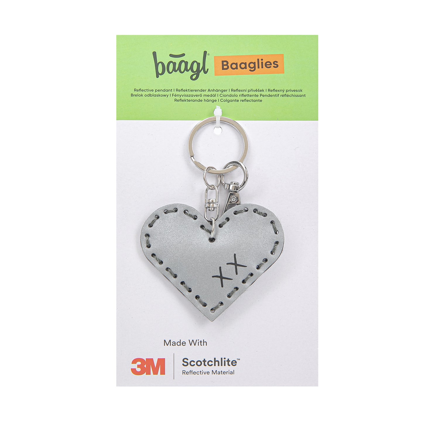 Reflective keychain Heart