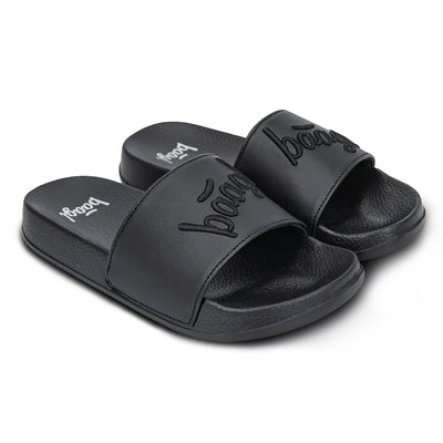 Slippers Logo Black size 28