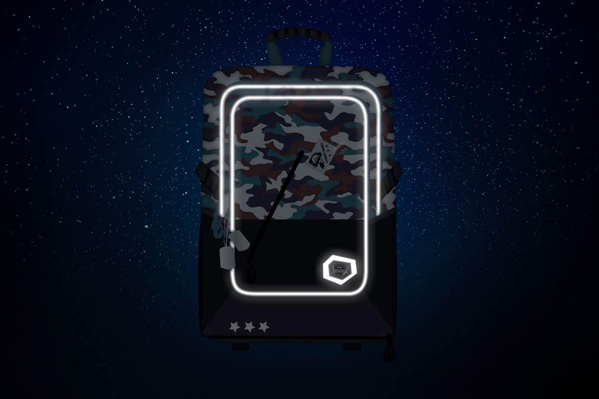School backpack Cubic Army