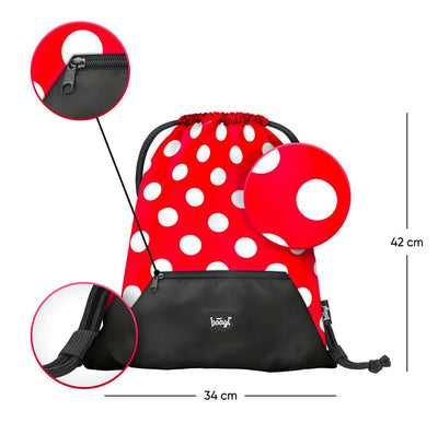 Gym sack with zip pocket Dots