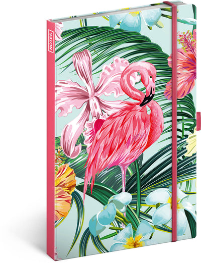 Notebook Flamingos, lined, 13 × 21 cm