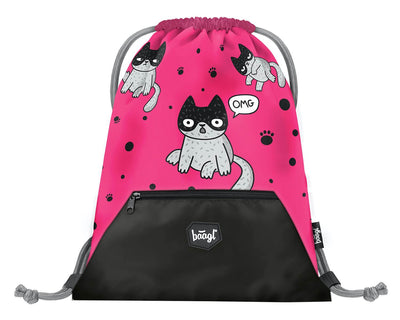 Gym sack with zip pocket Kittens