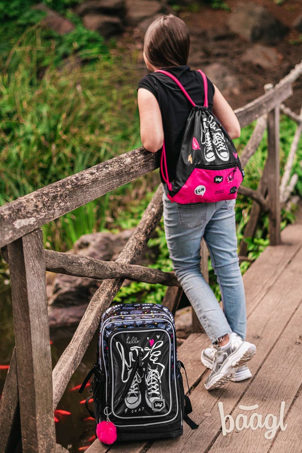 Gym sack with zip pocket Sneakers